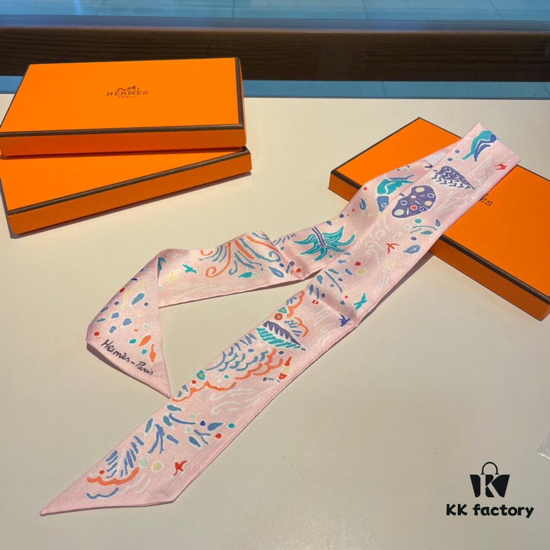 6931a94eccd8ab3d7af9db45 Hermès, Island of Spring, Twill Silk Scarf (100% Mulberry Silk)