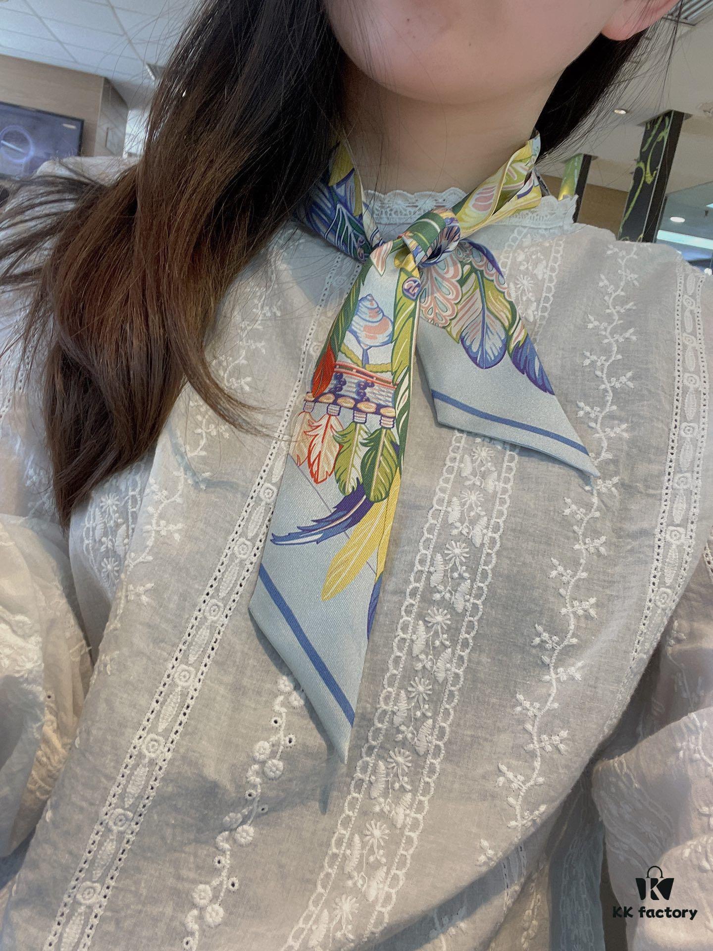 6931a950ccd8ab3d7af9db5b Hermès 'Dance of Peace' Heavyweight Twill Silk Twilly Scarf, New Arrival with Packaging