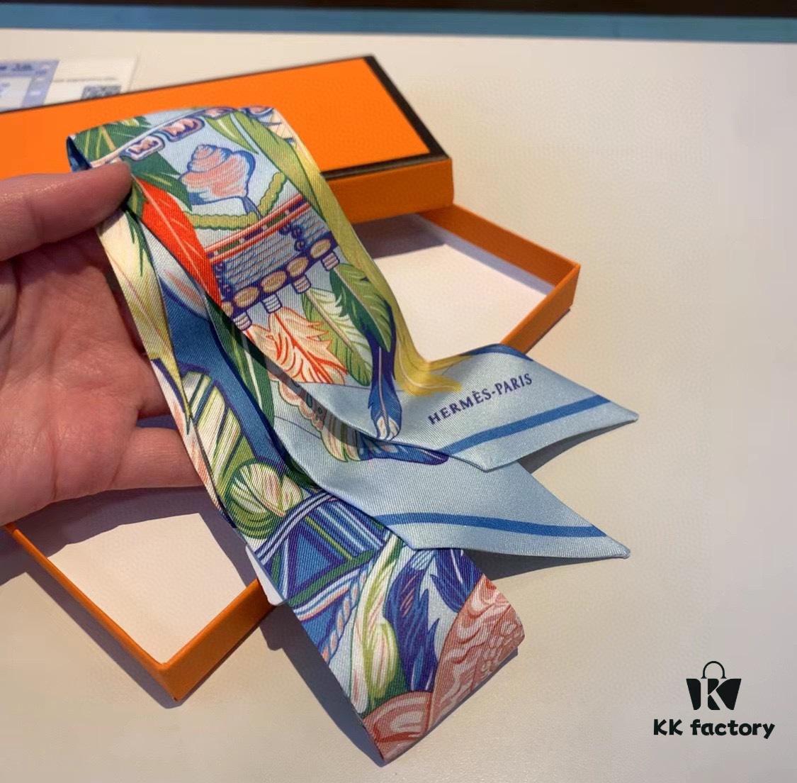 6931a950ccd8ab3d7af9db5d Hermès 'Dance of Peace' Heavyweight Twill Silk Twilly Scarf, New Arrival with Packaging