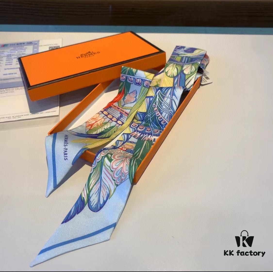 6931a950ccd8ab3d7af9db5e Hermès 'Dance of Peace' Heavyweight Twill Silk Twilly Scarf, New Arrival with Packaging