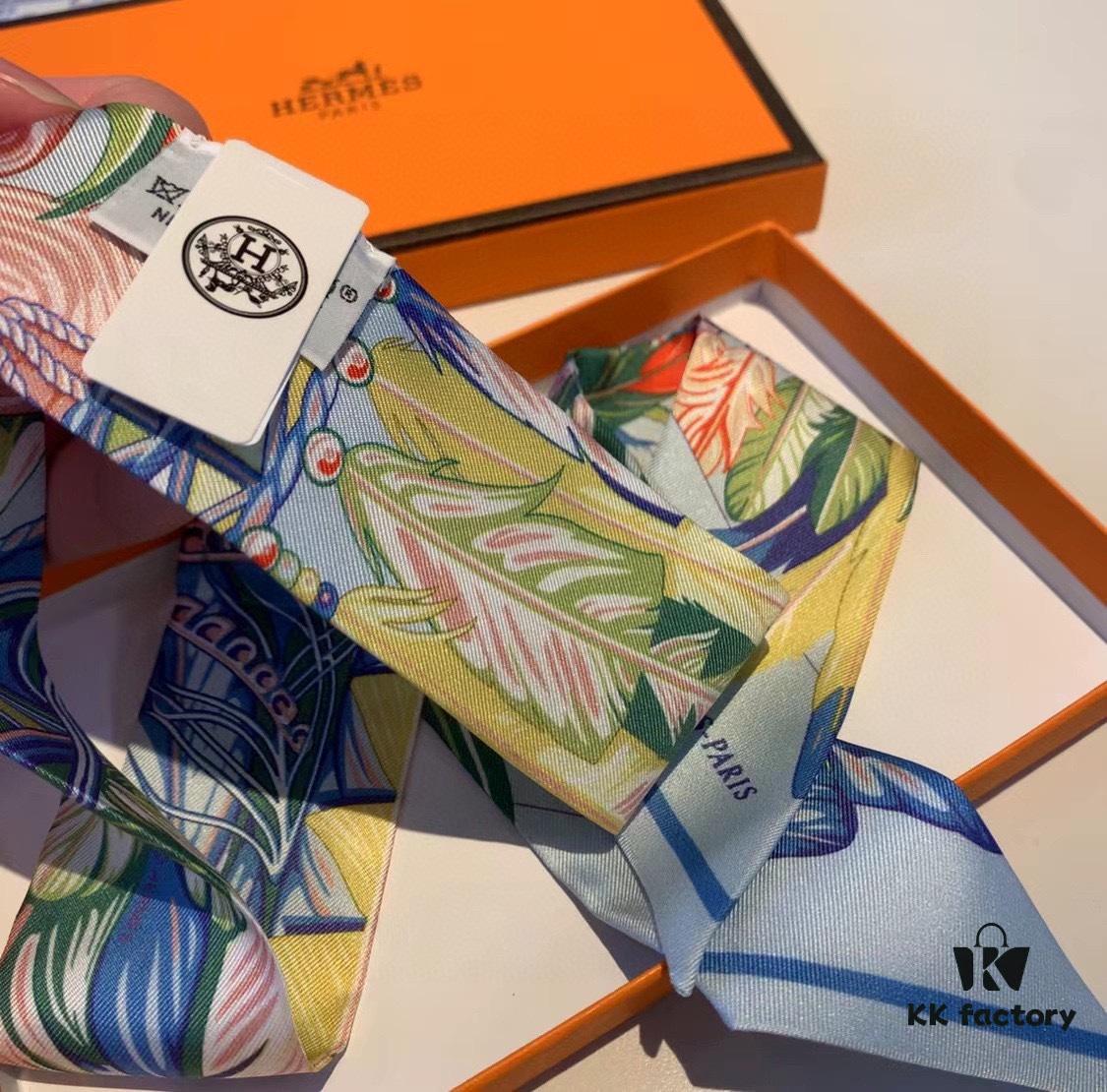 6931a950ccd8ab3d7af9db61 Hermès 'Dance of Peace' Heavyweight Twill Silk Twilly Scarf, New Arrival with Packaging