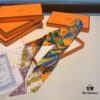 6931a952ccd8ab3d7af9db80 Hermes Branch Song Small Silk Scarf with Packaging, Soft and Skin-Friendly, Stylish Design, Multi-Purpose Use as Hairband, Bag Accessory, or Neck Ribbon, 85×6cm Fringe