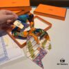 6931a952ccd8ab3d7af9db84 Hermes Branch Song Small Silk Scarf with Packaging, Soft and Skin-Friendly, Stylish Design, Multi-Purpose Use as Hairband, Bag Accessory, or Neck Ribbon, 85×6cm Fringe