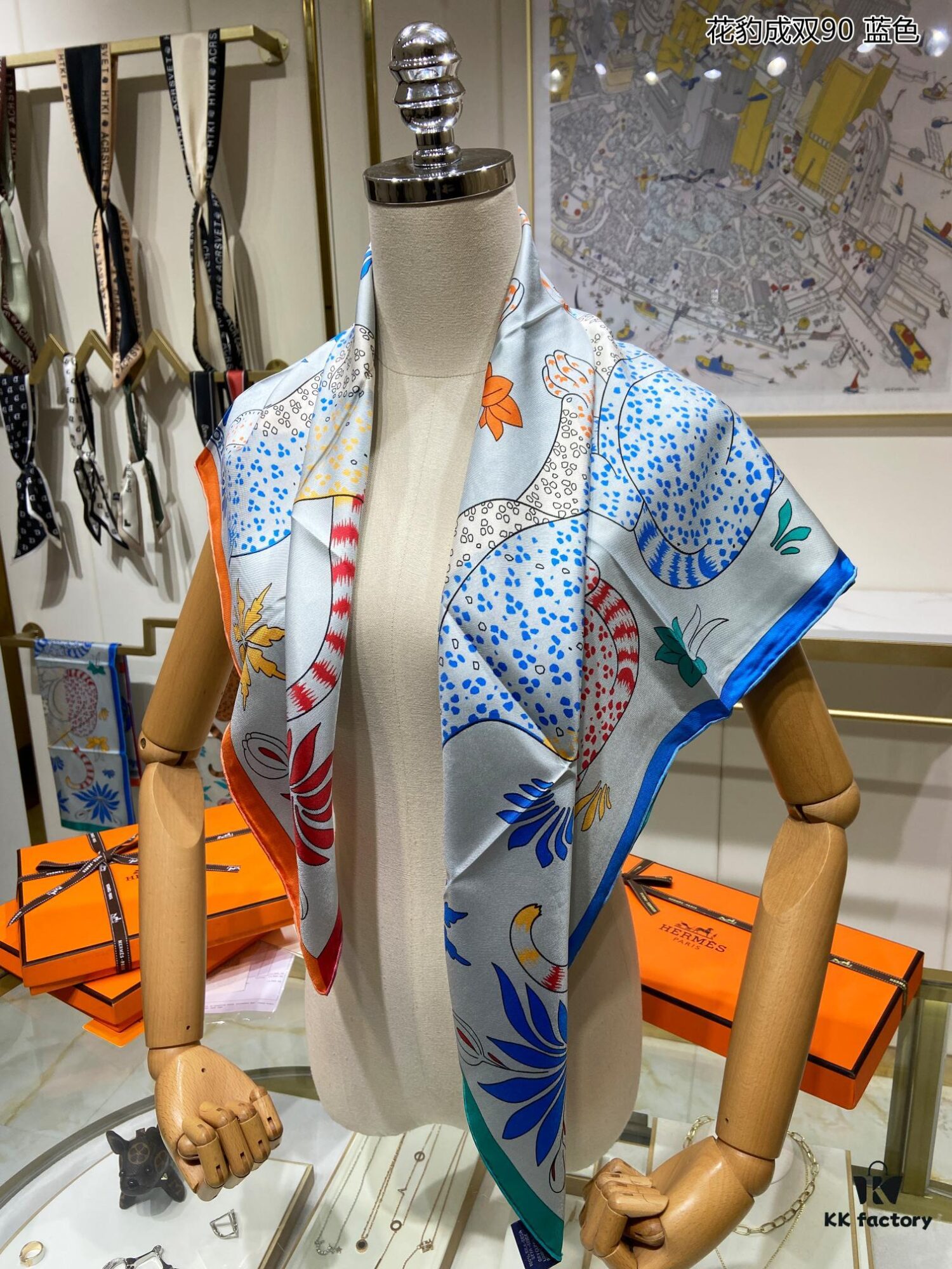 6931a953ccd8ab3d7af9db8d Beautifully Crafted 'Pair of Leopards 90' Pure Silk Scarf, Top-Tier Artisanry, Exceptional Value