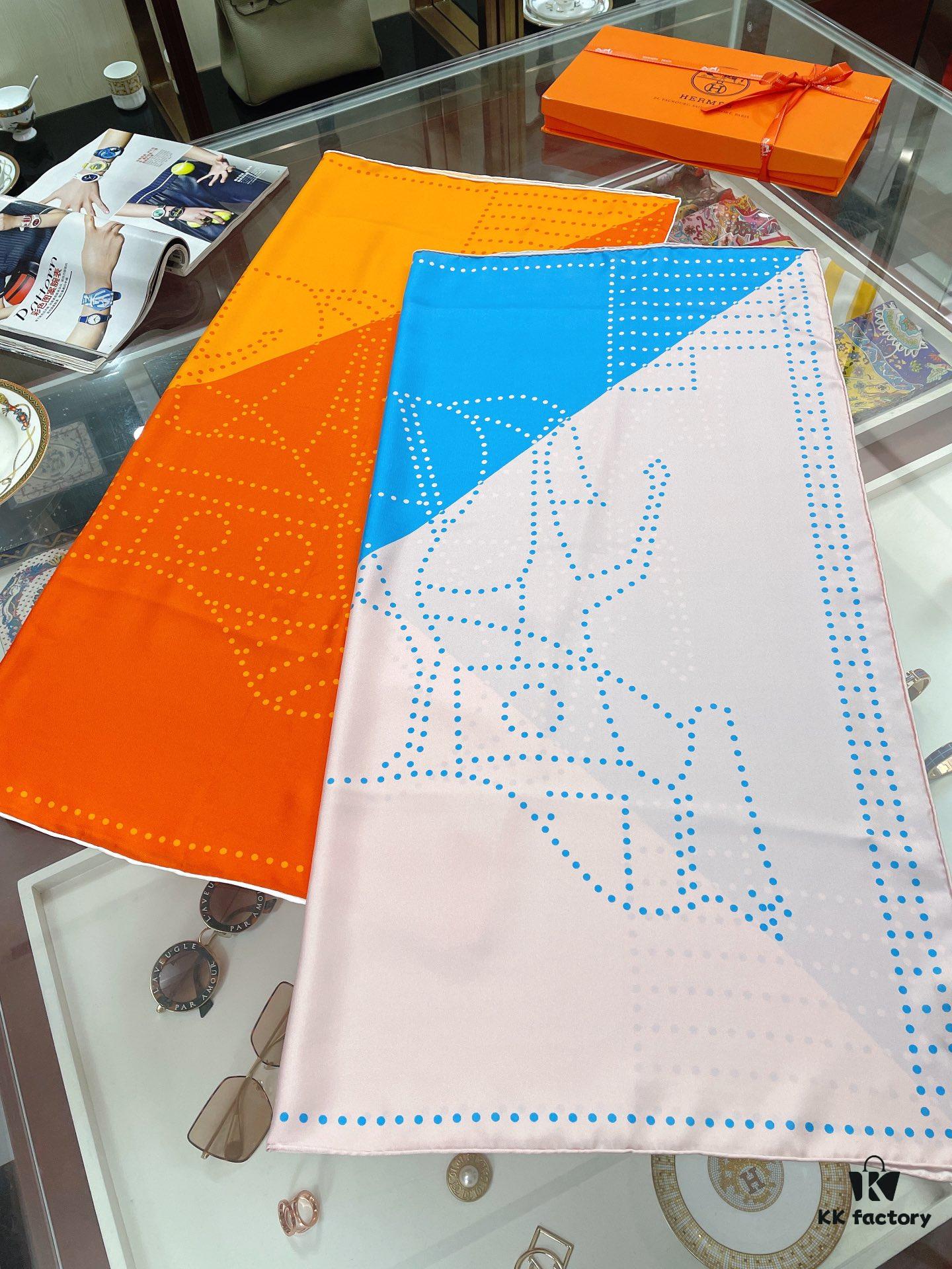 6931a953ccd8ab3d7af9db90 Hermès 2022 New Arrival 'Polka Dot Color-Block Warhorse' Scarf