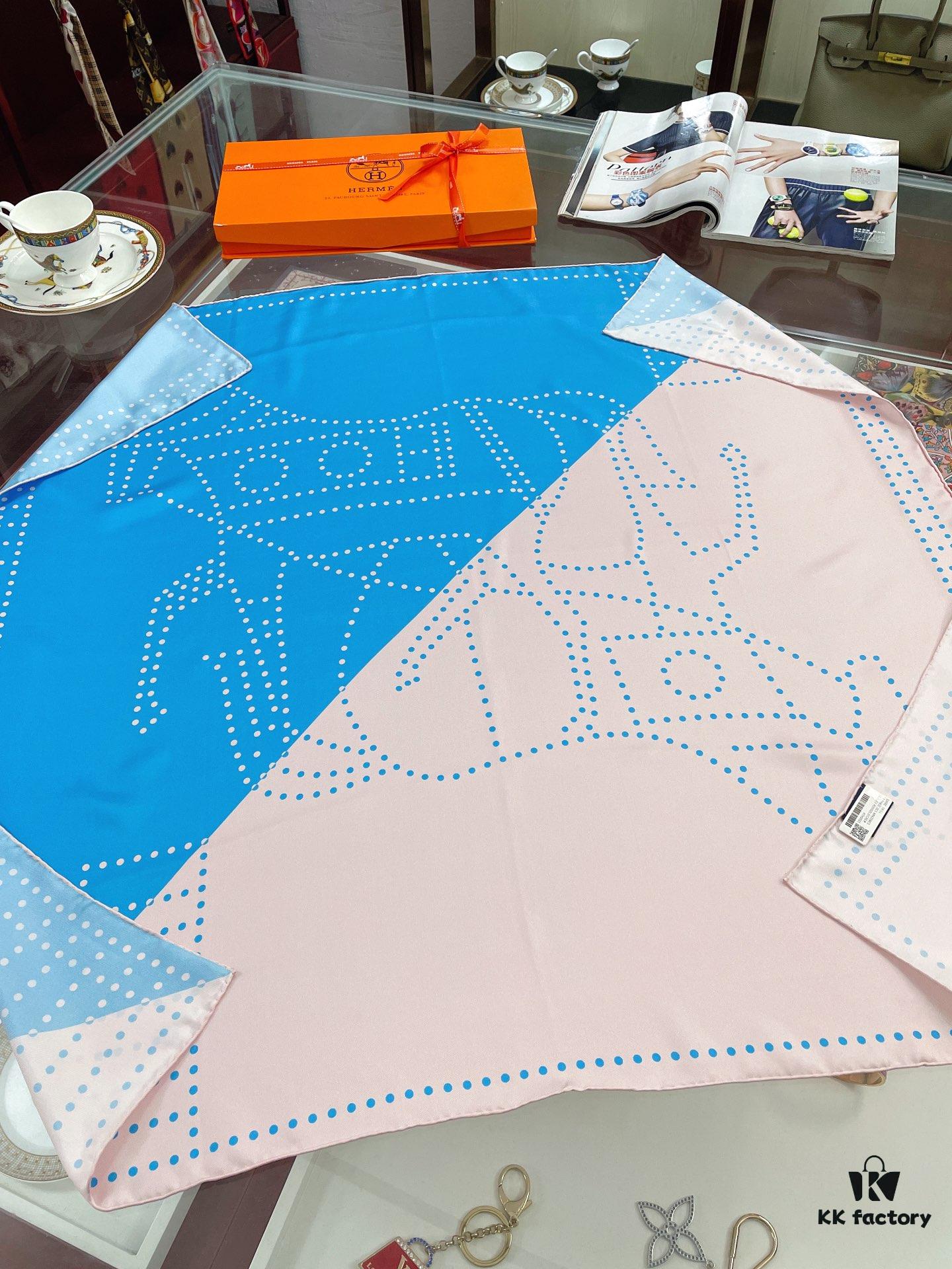 6931a953ccd8ab3d7af9db91 Hermès 2022 New Arrival 'Polka Dot Color-Block Warhorse' Scarf