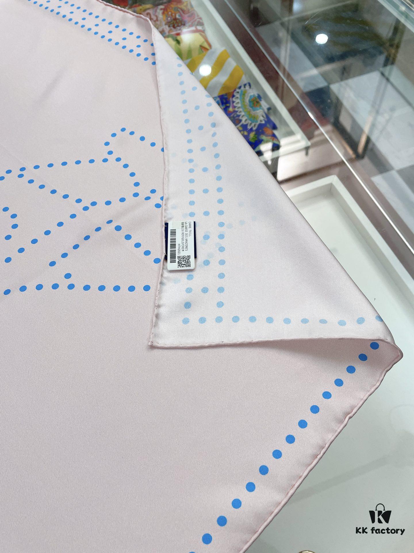 6931a953ccd8ab3d7af9db92 Hermès 2022 New Arrival 'Polka Dot Color-Block Warhorse' Scarf