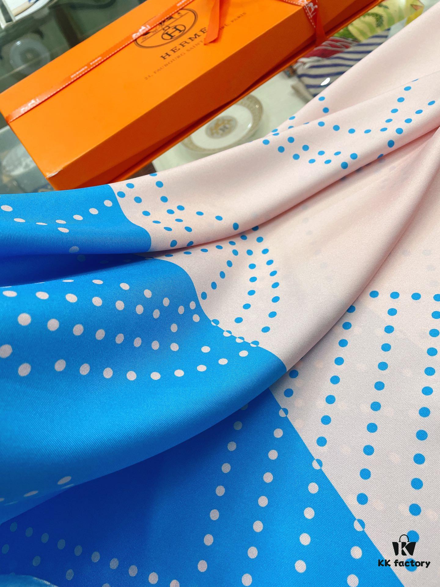6931a953ccd8ab3d7af9db94 Hermès 2022 New Arrival 'Polka Dot Color-Block Warhorse' Scarf