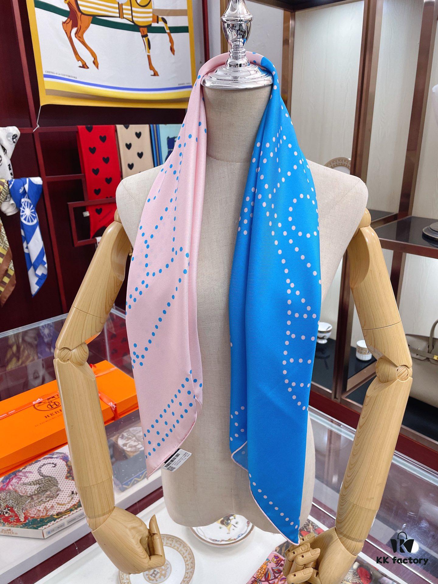 6931a953ccd8ab3d7af9db95 Hermès 2022 New Arrival 'Polka Dot Color-Block Warhorse' Scarf