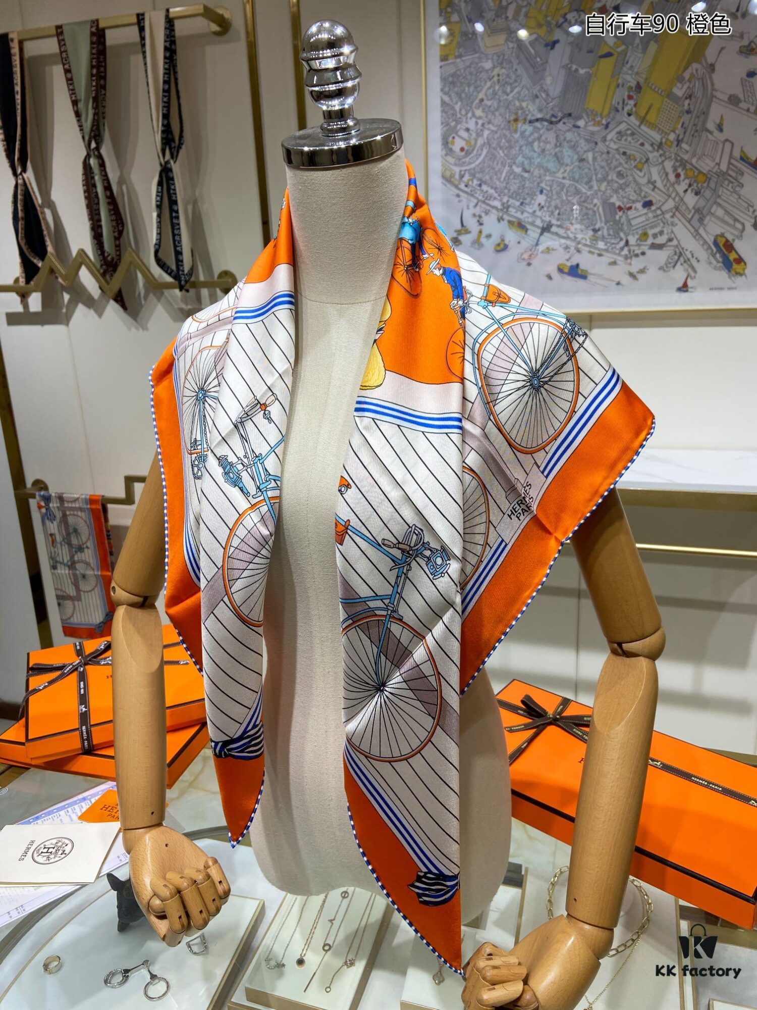 6931a956ccd8ab3d7af9dbb9 Bicycle 90 Silk Scarf, 100% Twill Silk, 90cm*90cm, Top Craftsmanship Design, Highly Valued by Customers