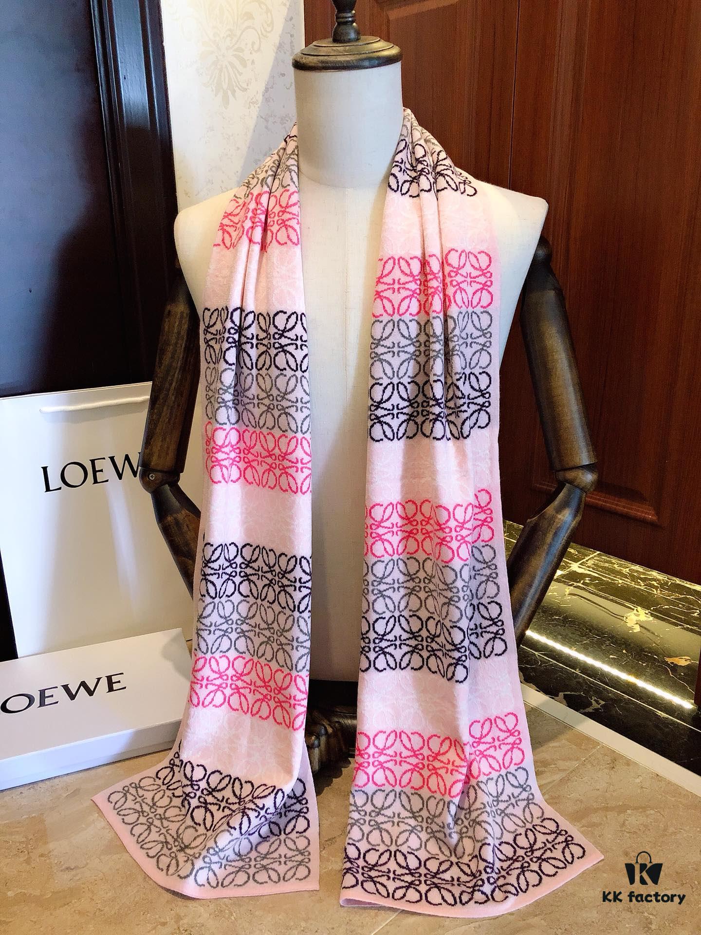 6931a95accd8ab3d7af9dbfb LOEWE Men's Cashmere Knit Scarf, High-End Classic Design, Matches Store Version