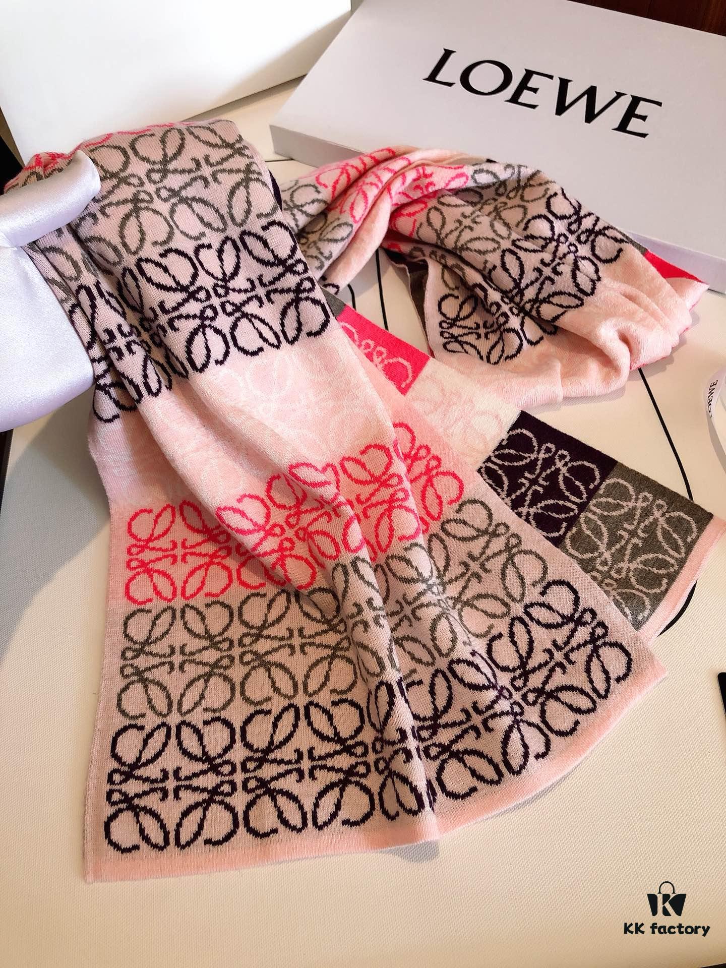 6931a95accd8ab3d7af9dc00 LOEWE Men's Cashmere Knit Scarf, High-End Classic Design, Matches Store Version