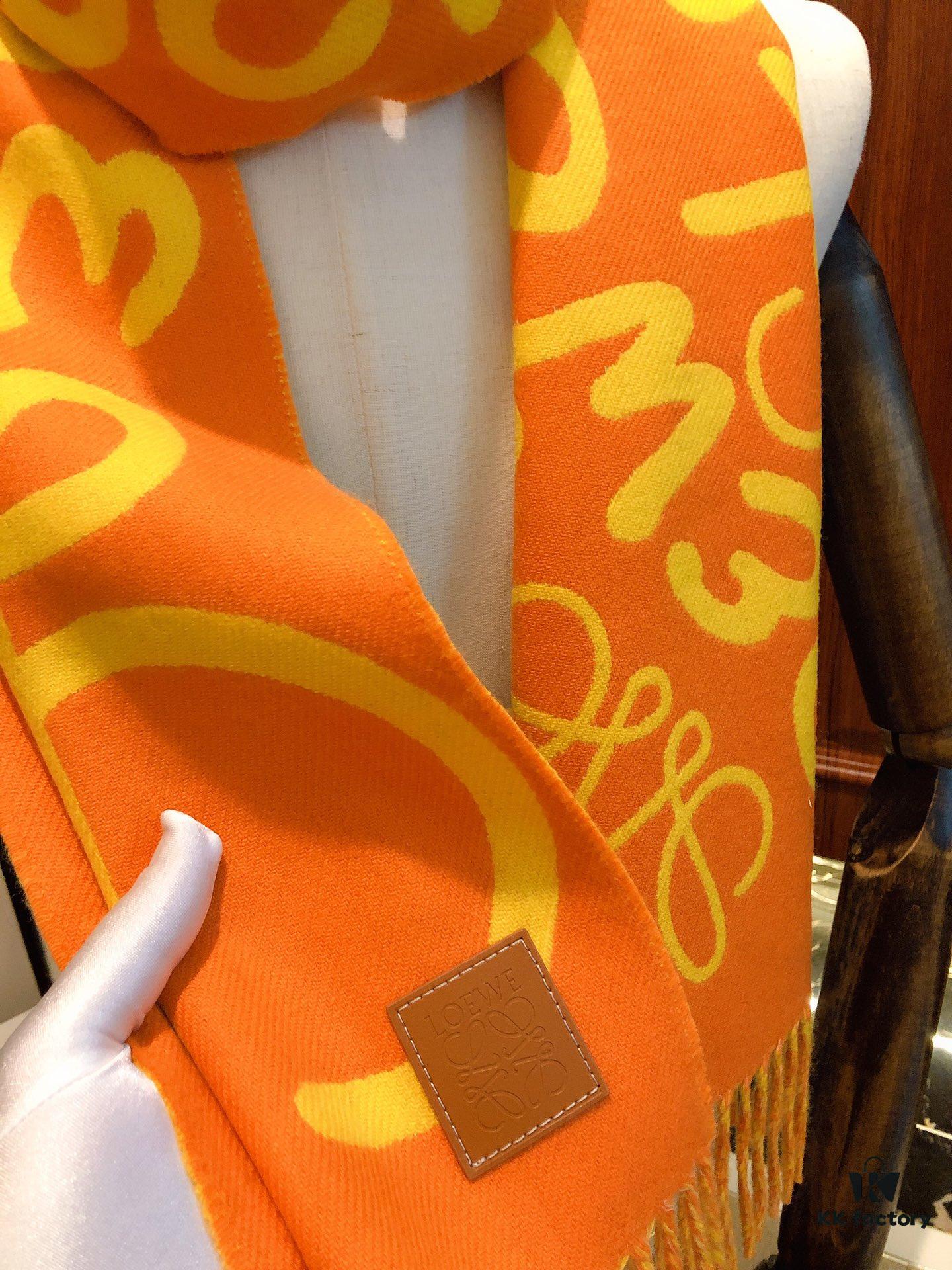 Loewe 2022 Graffiti Double-Sided Scarf Unisex