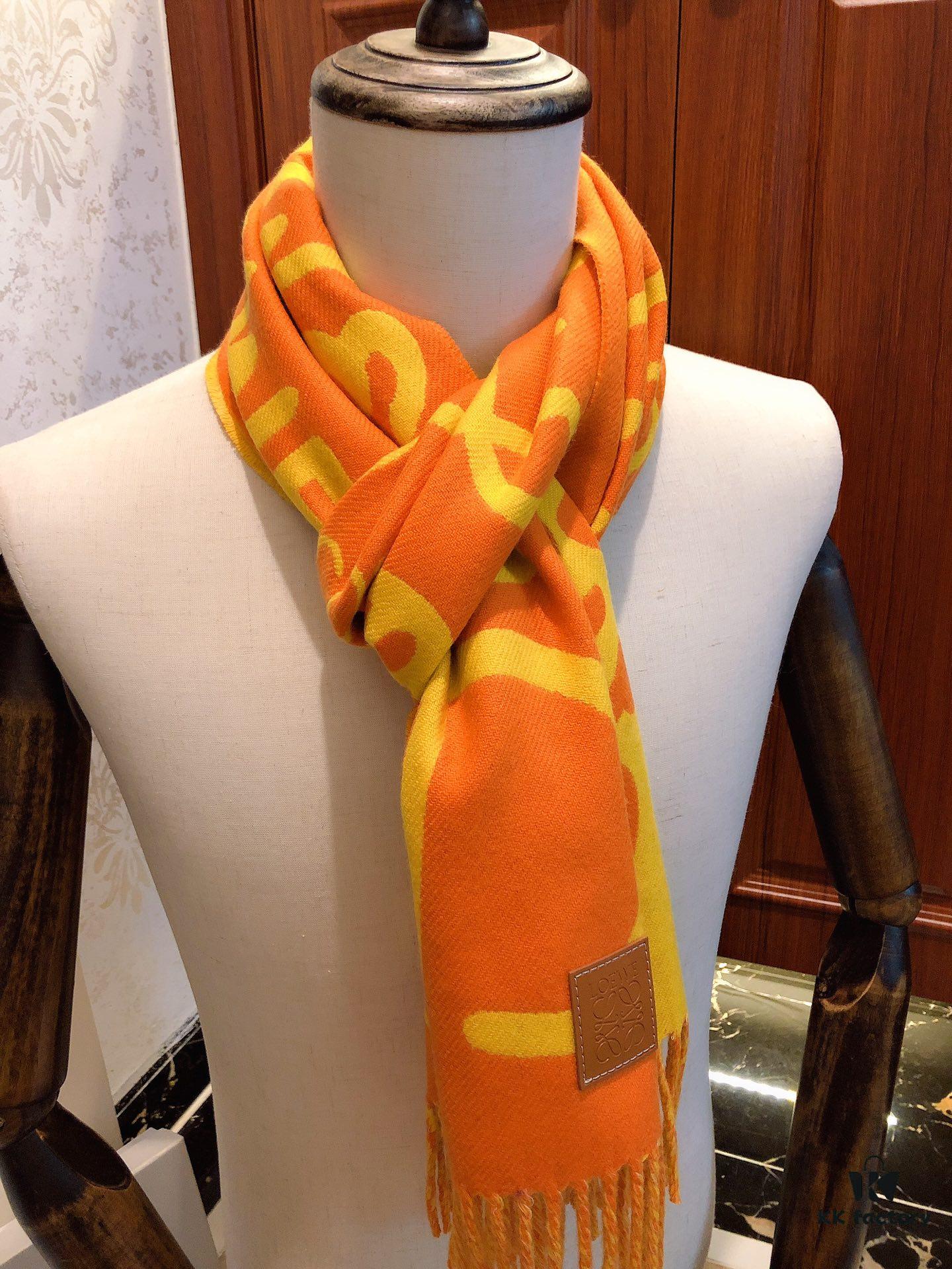 Loewe 2022 Graffiti Double-Sided Scarf Unisex