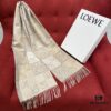 6931a95cccd8ab3d7af9dc1e Bestseller LOEWE Unisex Bicolor Checkered Scarf Made Entirely of Anagram Pattern, Retro and Stylish with Super Soft and Comfortable Touch, 90% Wool 10% Cashmere, 40cm x 180cm
