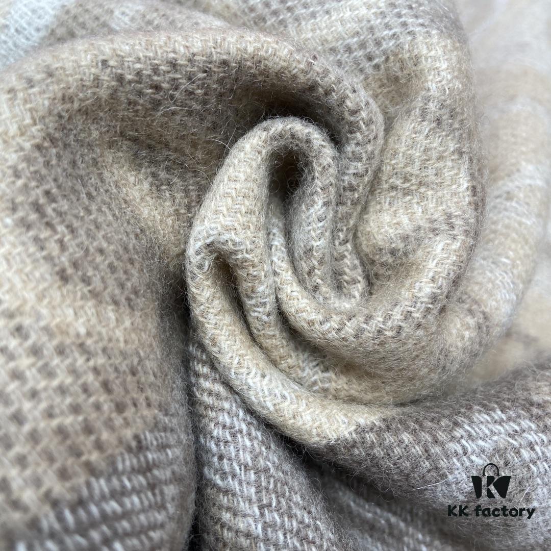 6931a95dccd8ab3d7af9dc25 Bestseller LOEWE Unisex Bicolor Checkered Scarf Made Entirely of Anagram Pattern, Retro and Stylish with Super Soft and Comfortable Touch, 90% Wool 10% Cashmere, 40cm x 180cm
