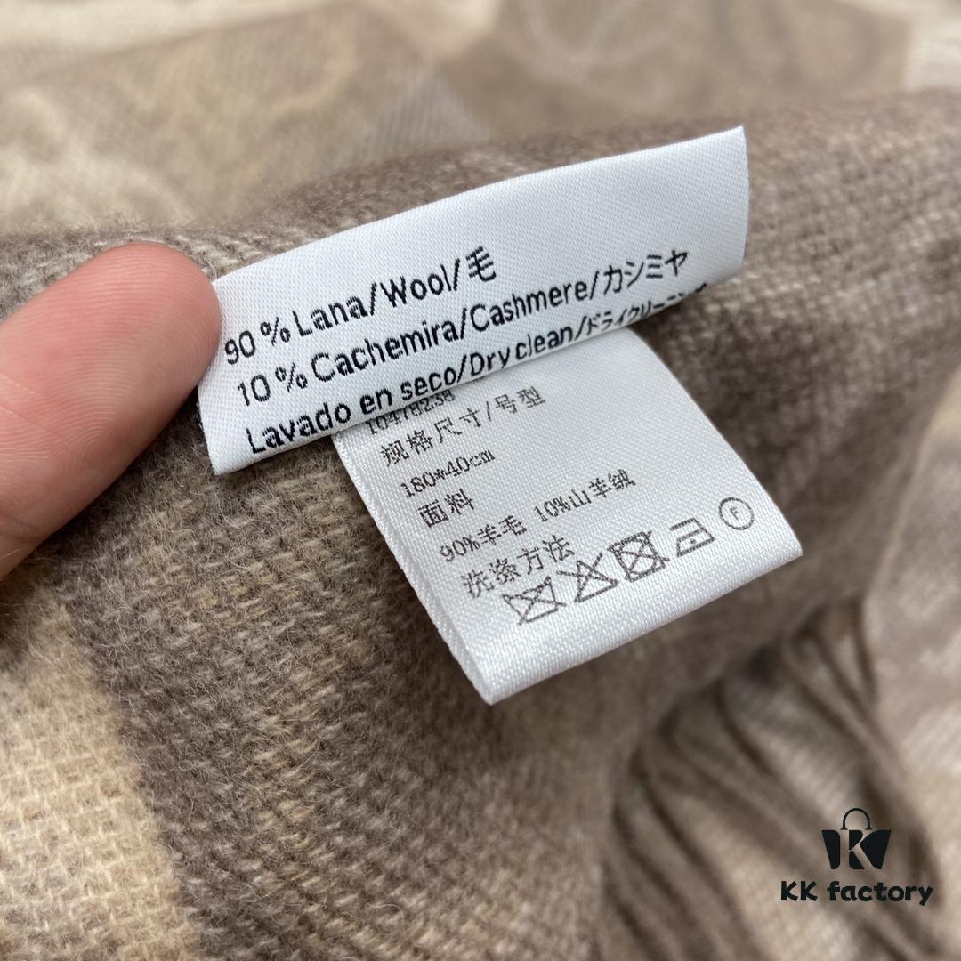 6931a95dccd8ab3d7af9dc26 Bestseller LOEWE Unisex Bicolor Checkered Scarf Made Entirely of Anagram Pattern, Retro and Stylish with Super Soft and Comfortable Touch, 90% Wool 10% Cashmere, 40cm x 180cm