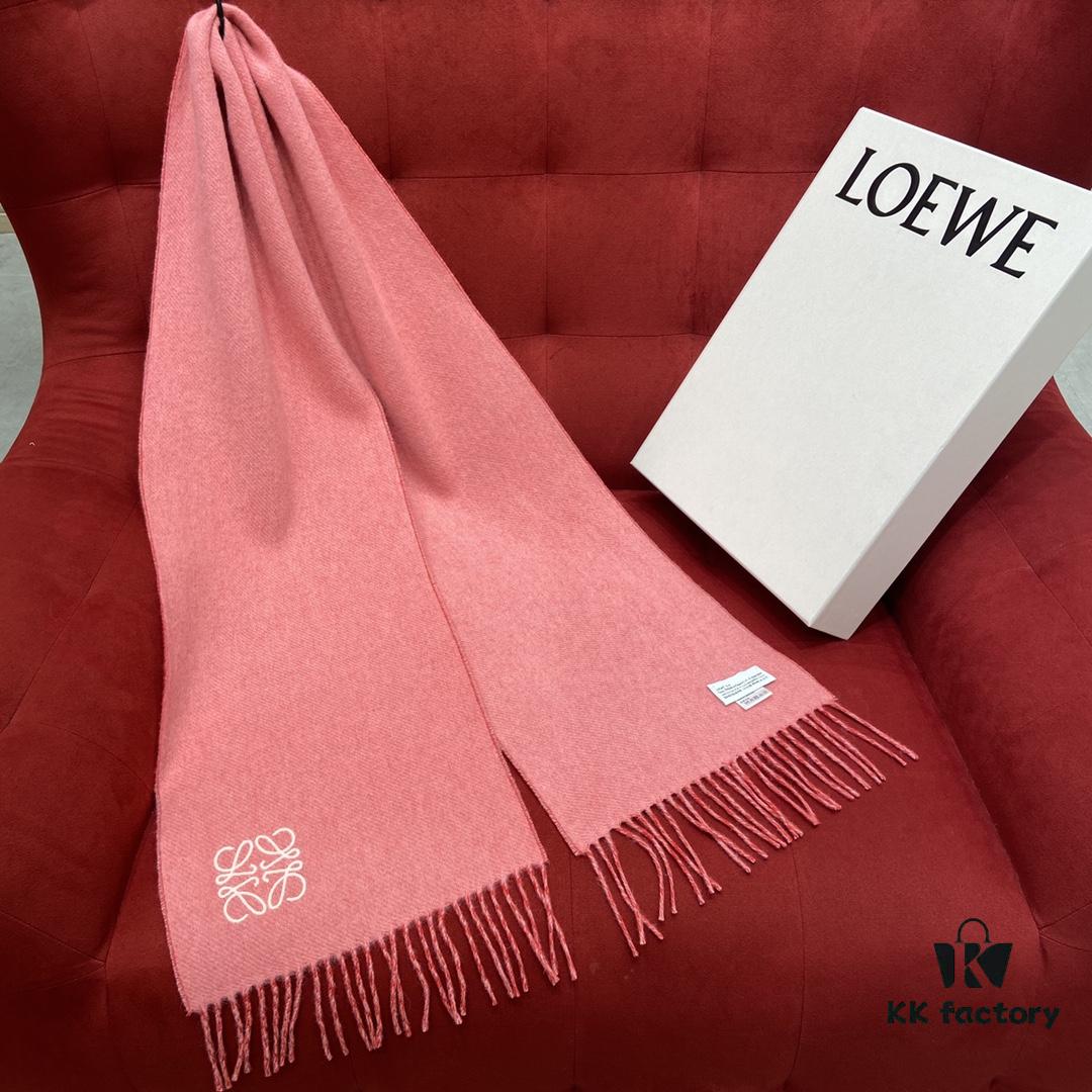 6931a95fccd8ab3d7af9dc31 Watermelon Red LOEWE Classic Unisex Scarf – Winter Must-Have – 90% Wool + 10% Cashmere, 30x180cm