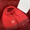 6931a95fccd8ab3d7af9dc33 Watermelon Red LOEWE Classic Unisex Scarf – Winter Must-Have – 90% Wool + 10% Cashmere, 30x180cm