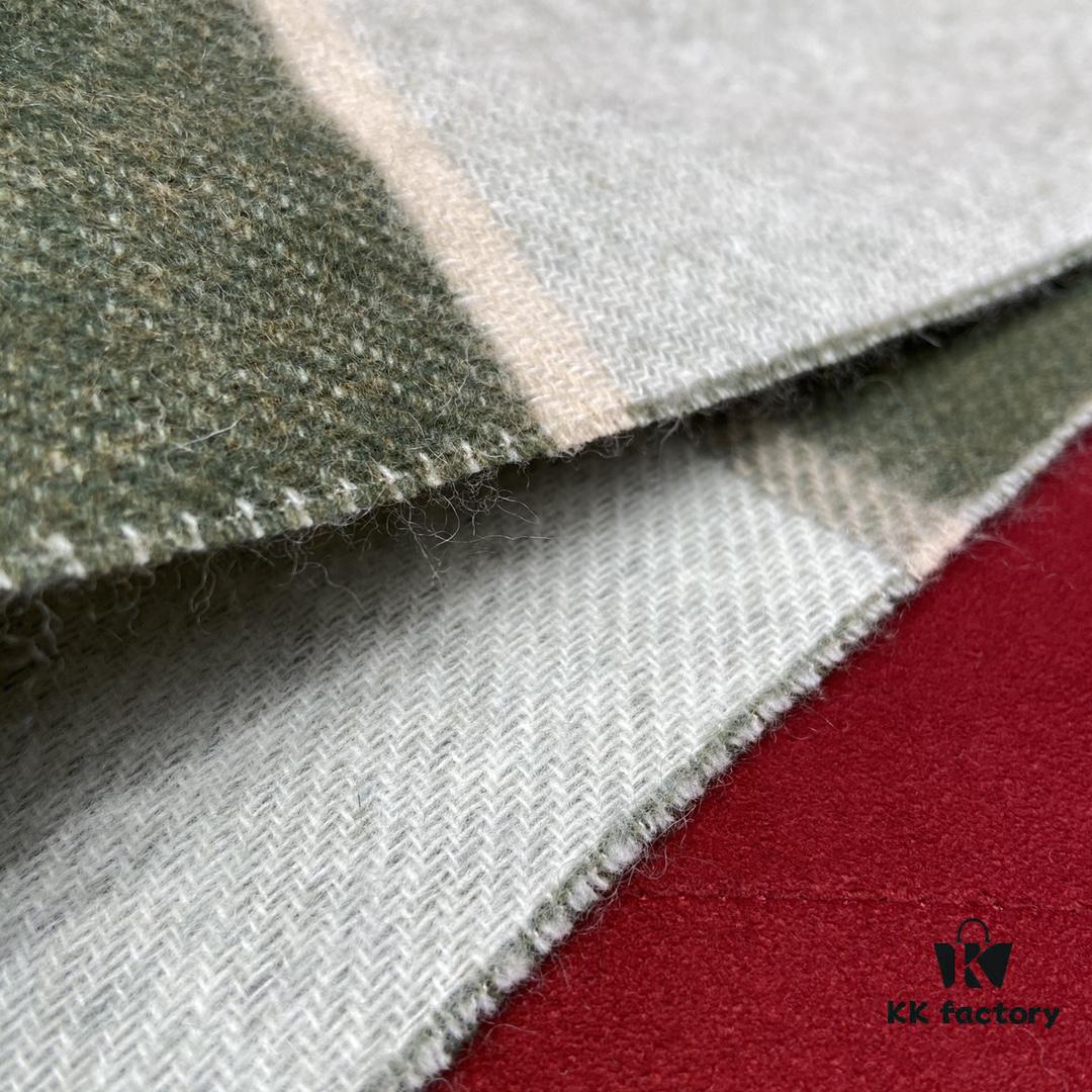 6931a960ccd8ab3d7af9dc3f Light Green and Gray Patchwork LOEWE Classic Unisex Scarf – Winter Must-Have – 90% Wool and 10% Cashmere, Warm and Soft, 30x180CM