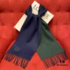 6931a960ccd8ab3d7af9dc44 Emerald Green and Blue Combined LOEWE Classic Unisex Scarf – Winter Must-Have – 90% Wool and 10% Cashmere, Warm and Soft, 30*180CM