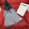 6931a961ccd8ab3d7af9dc4c Black and Gray LOEWE Classic Unisex Scarf – Winter Must-Have – 90% Wool, 10% Cashmere