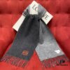 6931a961ccd8ab3d7af9dc4d Black and Gray LOEWE Classic Unisex Scarf – Winter Must-Have – 90% Wool, 10% Cashmere