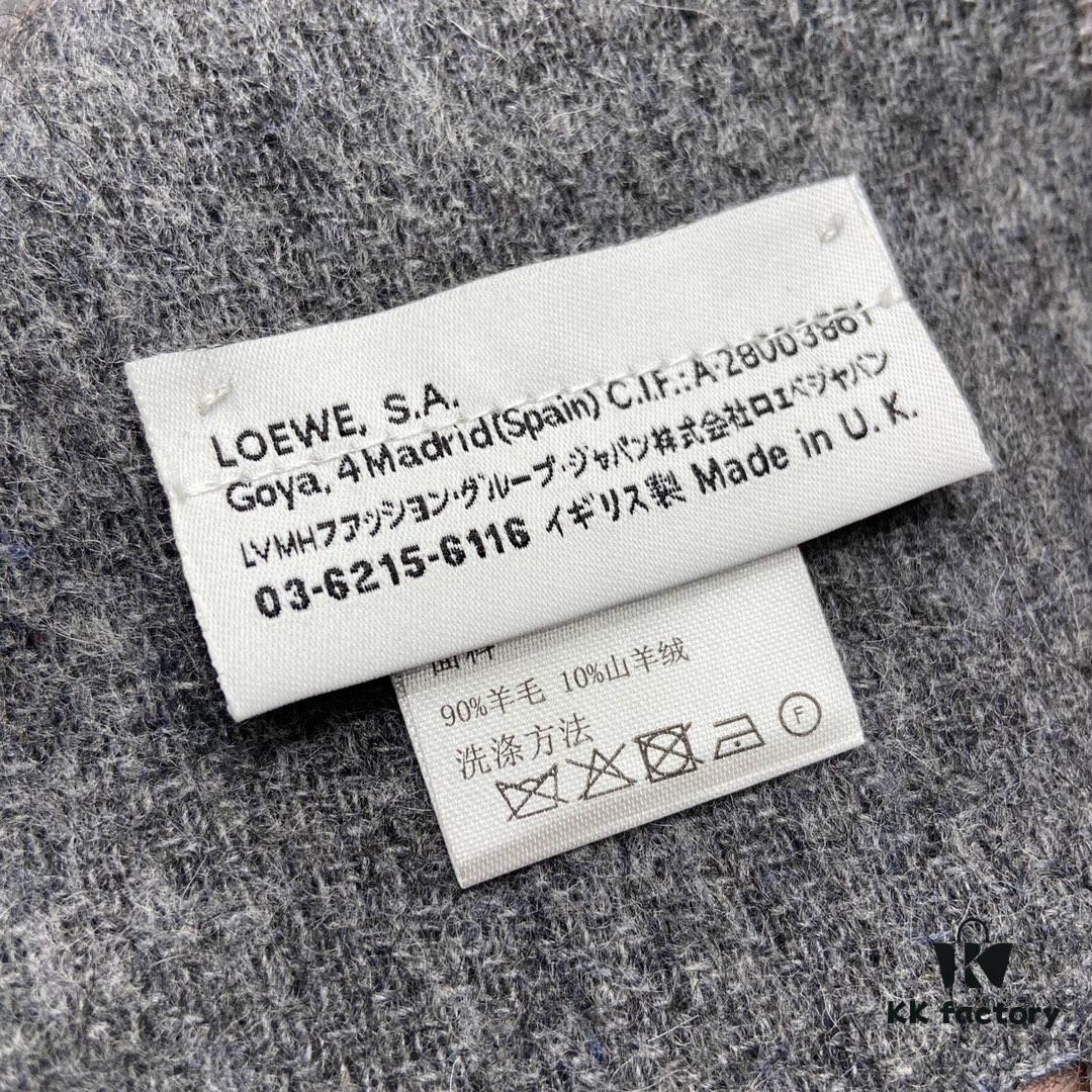 6931a961ccd8ab3d7af9dc53 Black and Gray LOEWE Classic Unisex Scarf – Winter Must-Have – 90% Wool, 10% Cashmere