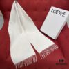 6931a961ccd8ab3d7af9dc54 Beige LOEWE Classic Unisex Scarf – Winter Must-Have – 90% Wool 10% Cashmere, Warm and Soft, 30*180CM