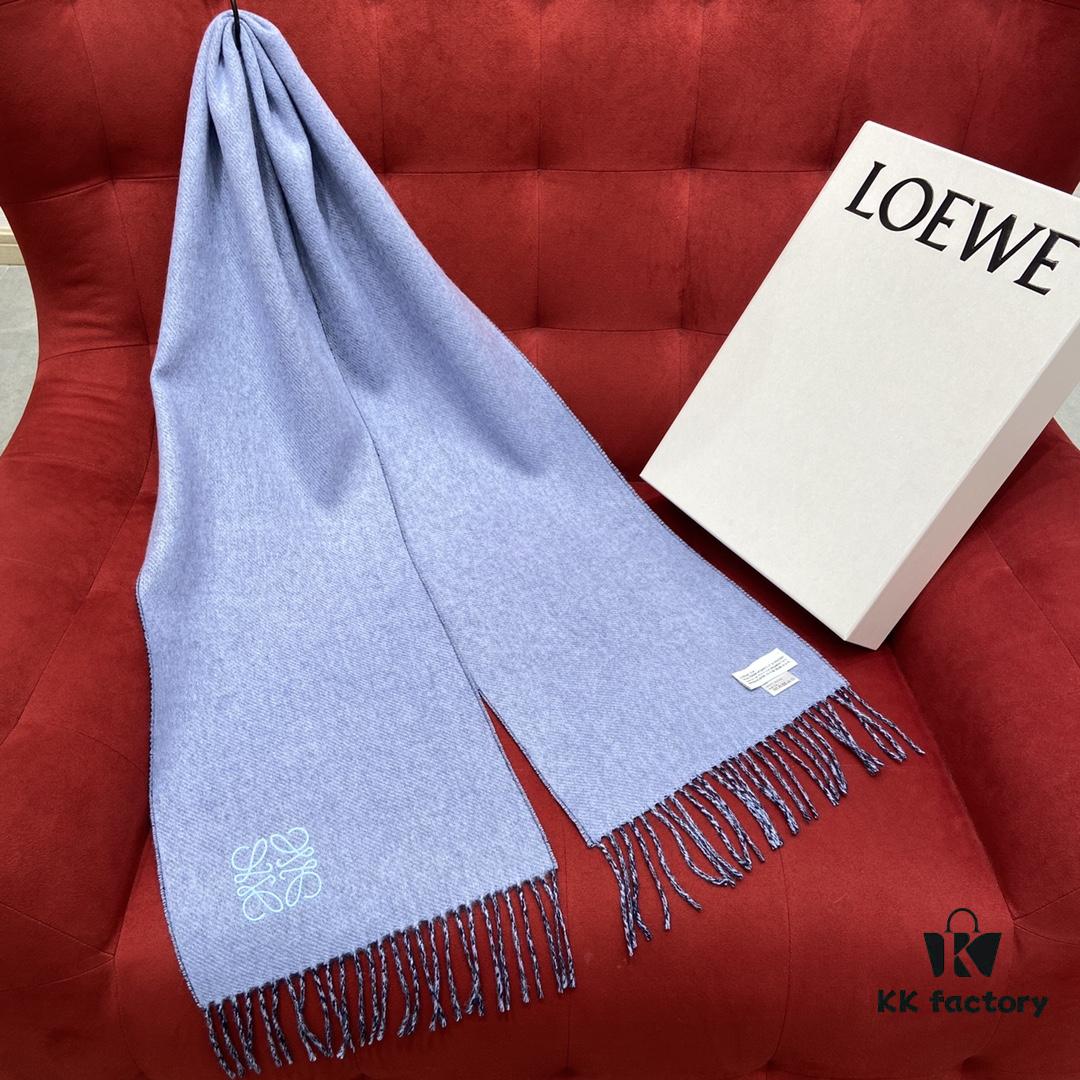 6931a962ccd8ab3d7af9dc5e Navy Blue LOEWE Classic Unisex Scarf – Winter Must-Have – 90% Wool + 10% Cashmere, Warm and Soft, 30x180CM