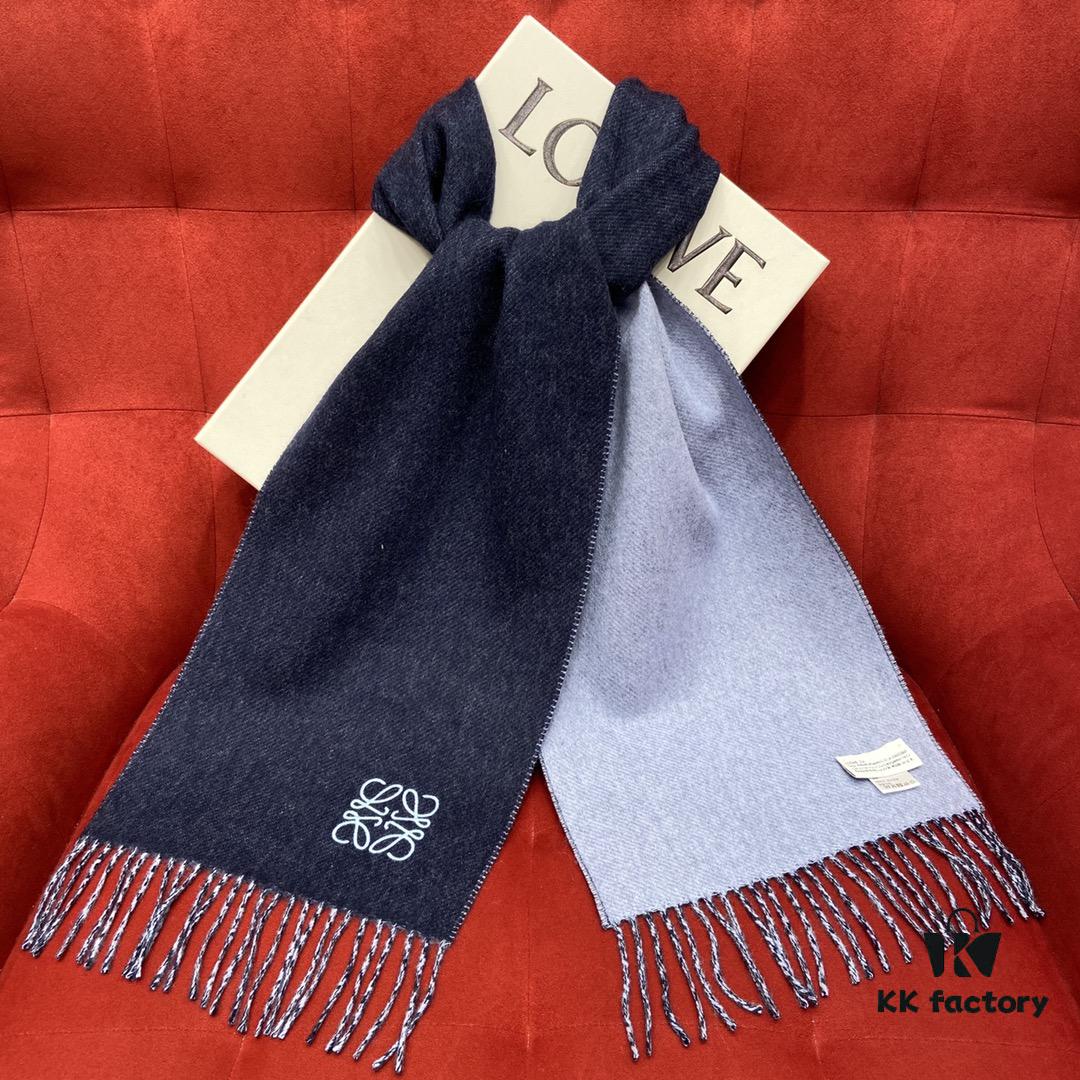 6931a962ccd8ab3d7af9dc5f Navy Blue LOEWE Classic Unisex Scarf – Winter Must-Have – 90% Wool + 10% Cashmere, Warm and Soft, 30x180CM
