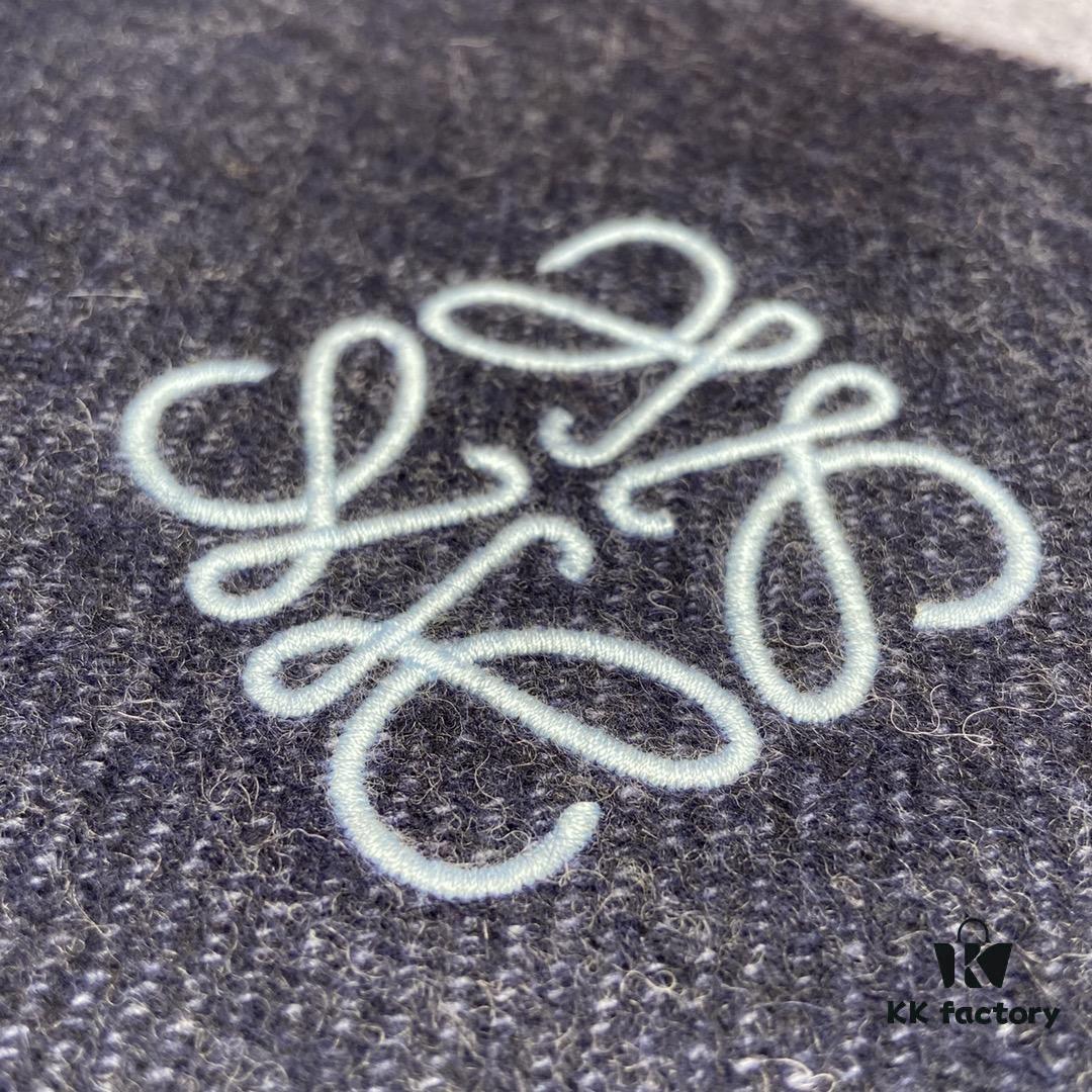 6931a962ccd8ab3d7af9dc61 Navy Blue LOEWE Classic Unisex Scarf – Winter Must-Have – 90% Wool + 10% Cashmere, Warm and Soft, 30x180CM