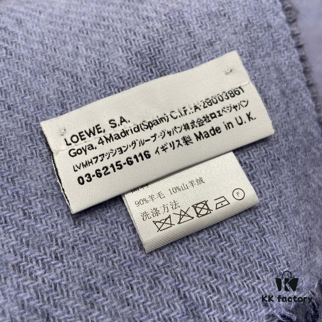 6931a962ccd8ab3d7af9dc65 Navy Blue LOEWE Classic Unisex Scarf – Winter Must-Have – 90% Wool + 10% Cashmere, Warm and Soft, 30x180CM