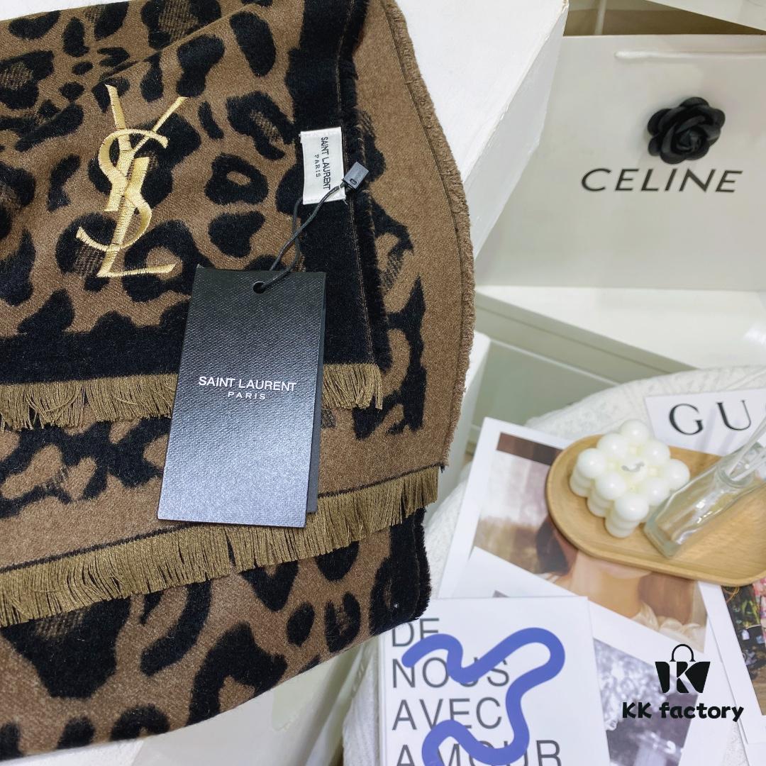 6931a963ccd8ab3d7af9dc68 Cashmere High Quality Exquisite Embroidery YSL Saint Laurent Solid Color Premium 3D Embroidered Scarf