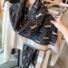 6931a963ccd8ab3d7af9dc77 Hot New Arrival! Authentic YSL Saint Laurent Lambswool Scarf, Double-Sided Deep Ripple Texture, Made in Italy, Unisex Luxury Fashion Accessory