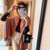 Burberry Women's Scarf, Elegant and Classic Design with Soft Lambswool Fabric, 70*180cm