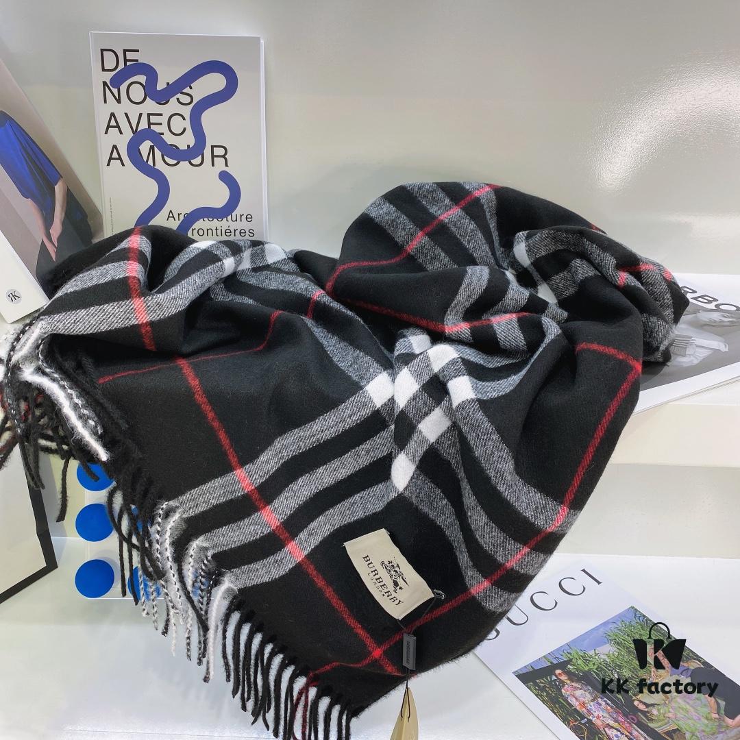 6931a967ccd8ab3d7af9dca8 Burberry Classic Wide Plaid Wool Cashmere Blend Oversized Shawl
