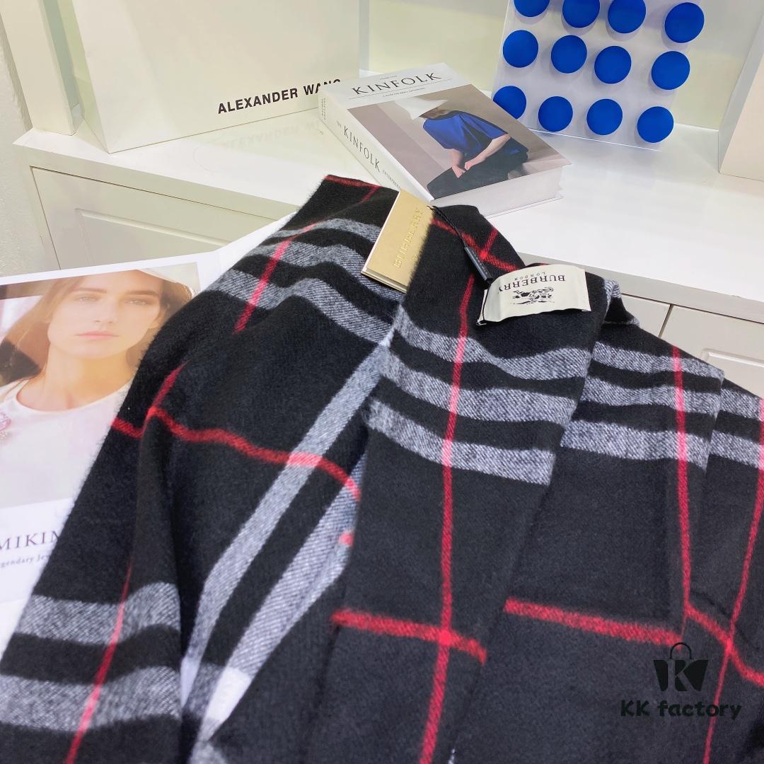 6931a967ccd8ab3d7af9dca9 Burberry Classic Wide Plaid Wool Cashmere Blend Oversized Shawl