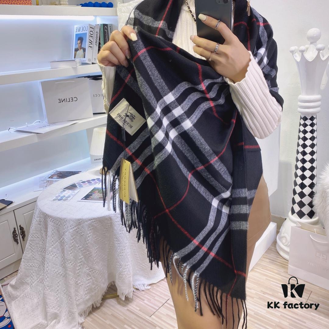 6931a967ccd8ab3d7af9dcac Burberry Classic Wide Plaid Wool Cashmere Blend Oversized Shawl
