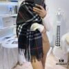6931a967ccd8ab3d7af9dcad Burberry Classic Wide Plaid Wool Cashmere Blend Oversized Shawl