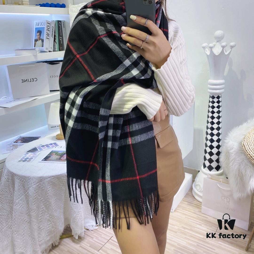 6931a967ccd8ab3d7af9dcad Burberry Classic Wide Plaid Wool Cashmere Blend Oversized Shawl