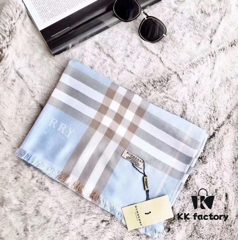 6931a968ccd8ab3d7af9dcc3 Luxury BURBERRY Cashmere Rectangular Shawl with Iconic Equestrian Logo, 180*70CM, 11 Colors Available