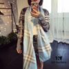 6931a968ccd8ab3d7af9dcc4 Luxury BURBERRY Cashmere Rectangular Shawl with Iconic Equestrian Logo, 180*70CM, 11 Colors Available