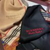 Burberry New Scarf – Elegant Solid Color with Subtle Stripes, Silk-Cashmere Blend, Lightweight and Warm