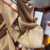 Burberry New Scarf – Elegant Solid Color with Subtle Stripes, Silk-Cashmere Blend, Lightweight and Warm