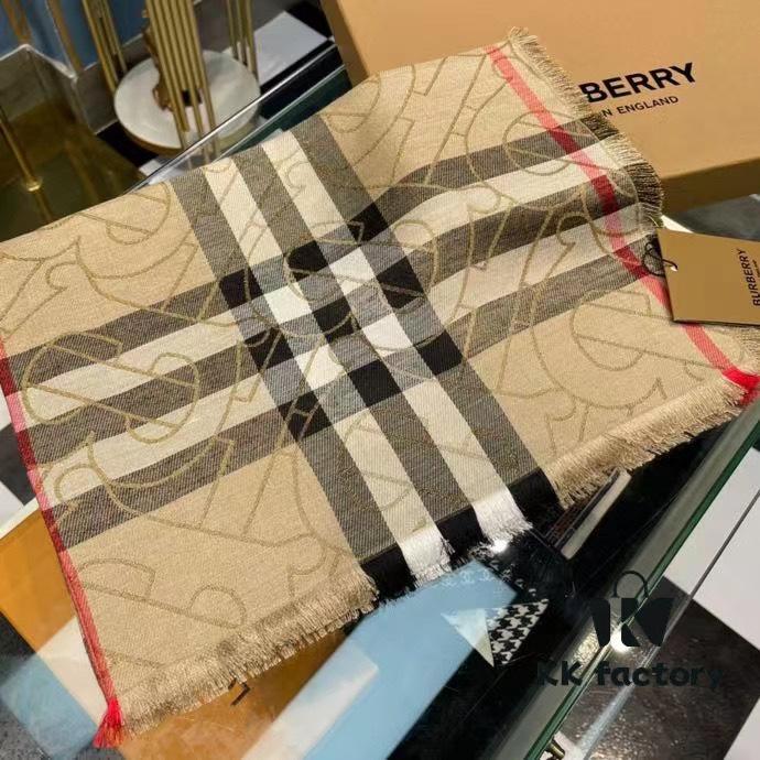 6931a96cccd8ab3d7af9dcfc Versatile and Stylish Metallic Logo Plaid Scarf from Bu – New Arrival