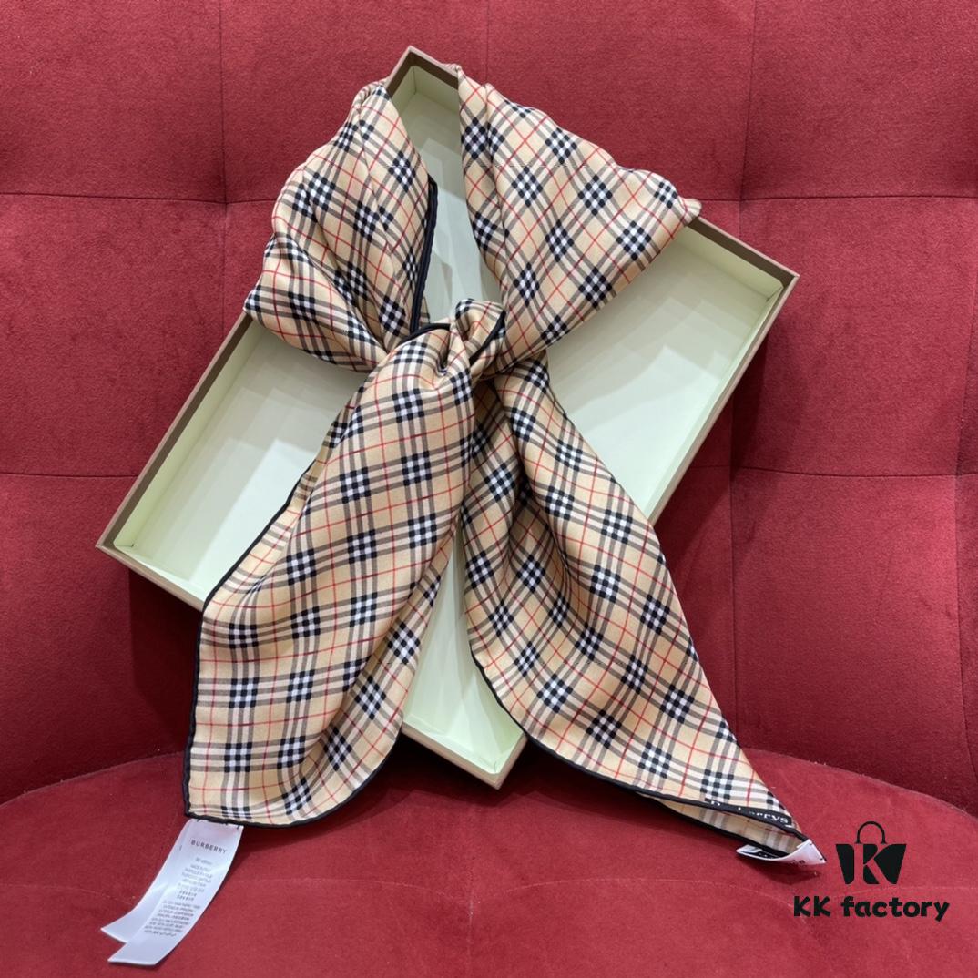 Burberry Timeless Classic Plaid Silk Scarf