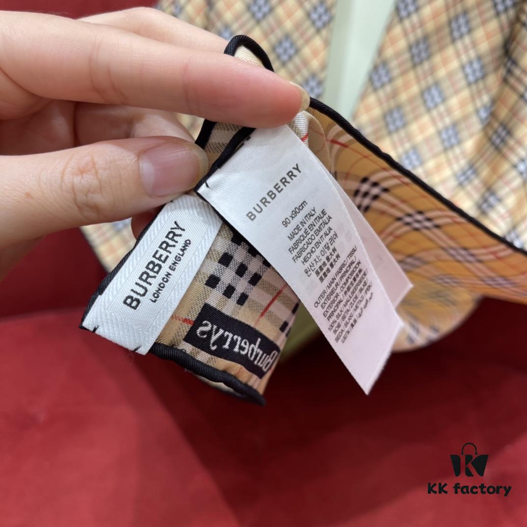 Burberry Timeless Classic Plaid Silk Scarf