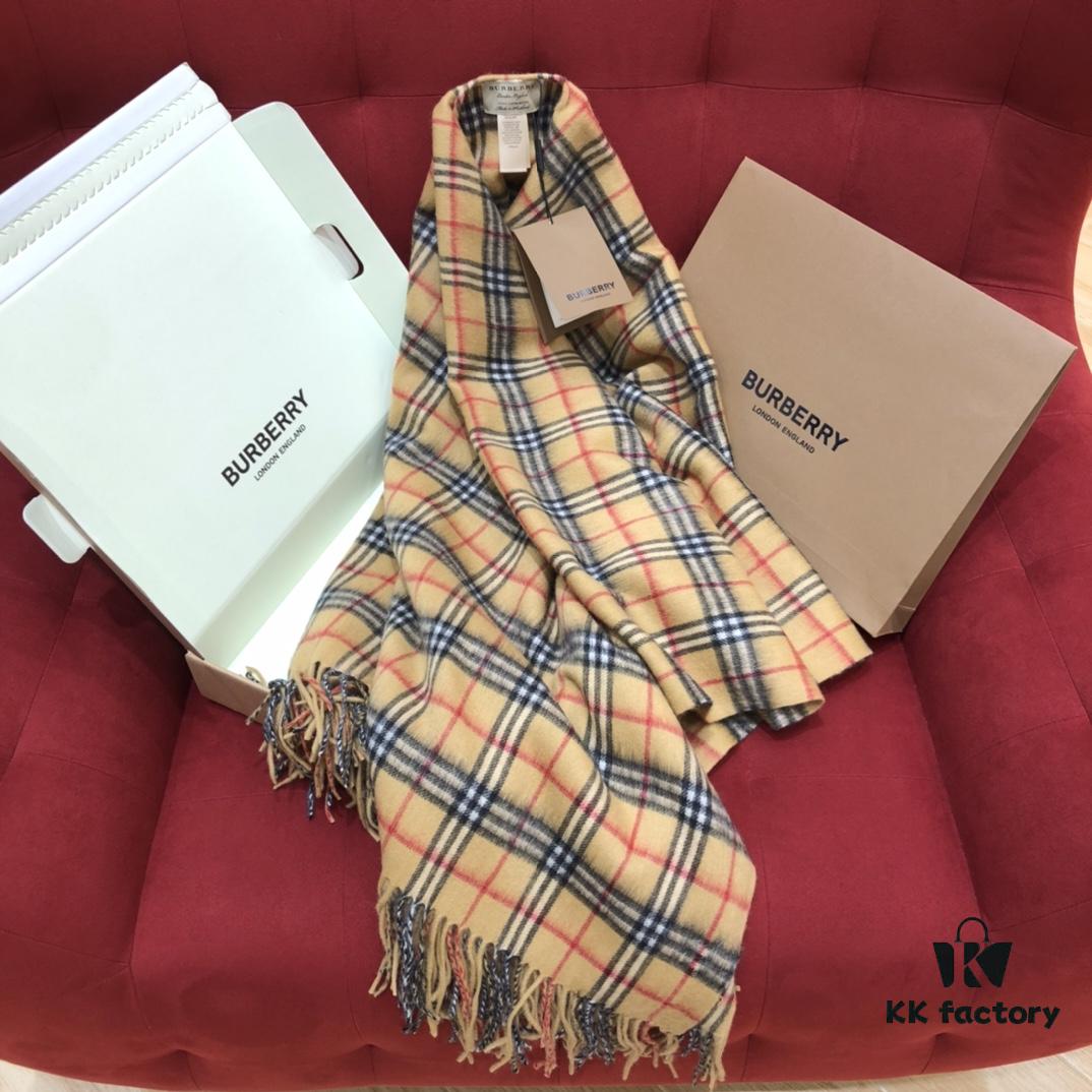 6931a96eccd8ab3d7af9dd25 Burberry Classic Fringe Double-Sided Cashmere Shawl - Vintage Oversized Shawl, Stylish and Practical, 100% Cashmere, Soft and Delicate, Non-Irritating, Fashionable and Warm