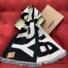 6931a96fccd8ab3d7af9dd28 Black and White BURBERRY Classic Large Letter Scarf, 100% Wool, 33*188cm